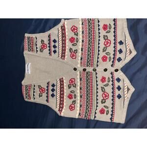 Women's Tan and Multi Jumper